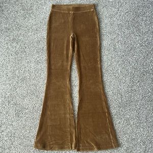 Aerie Pants Corduroy Flared Leggings High Rise Stretch NWOT